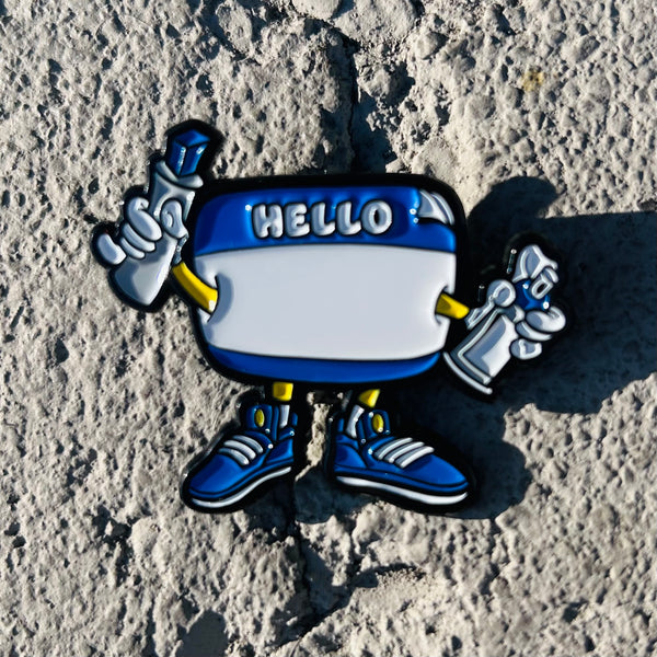 Hello My Name Is Pin (blue)
