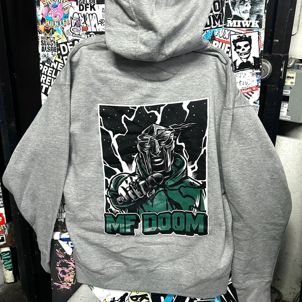 MF DOOM Zip Up Sweater (ath grey)