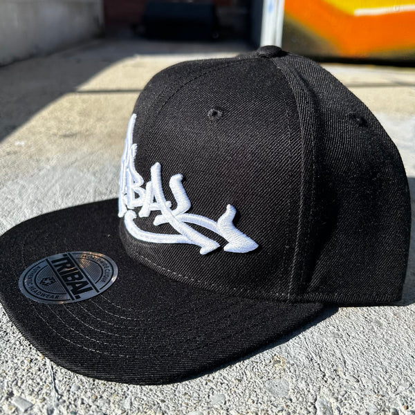 Classic Tribal Logo Hat (BLK/WHT) - GCS Clothing