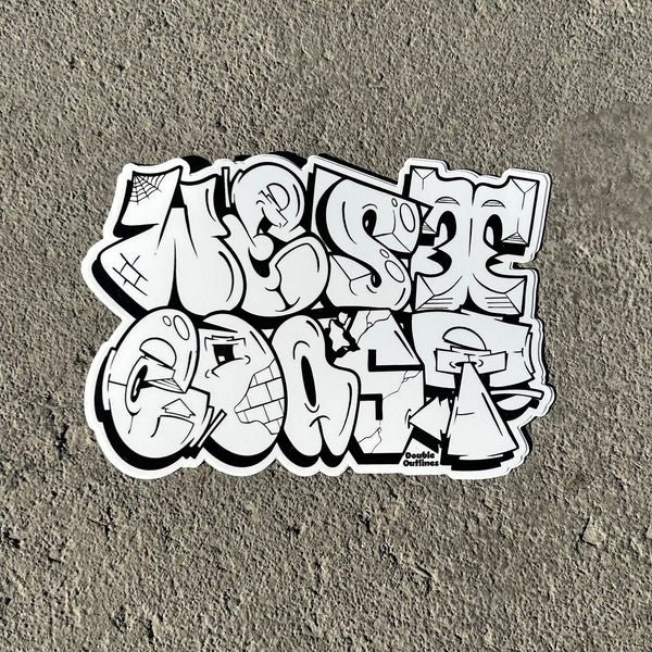 West Coast Letters Sticker