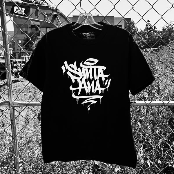 Santa Ana Tag tee (black) - GCS Clothing