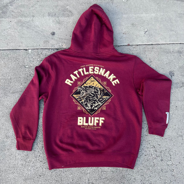 Rattlesnake Bluff Hoodie (burgundy)
