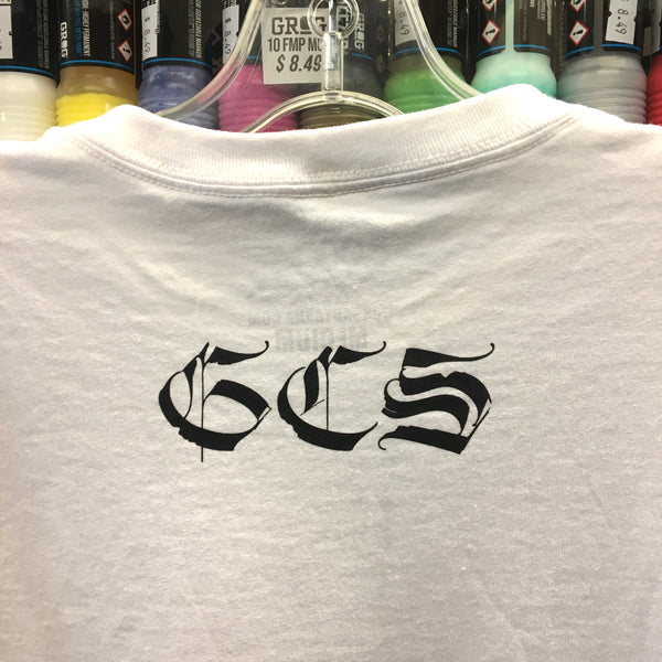 Script tee (white) - GCS Clothing