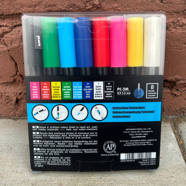 POSCA PC-3M 8pc set