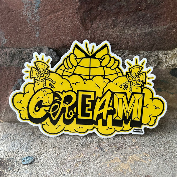 Cream sticker