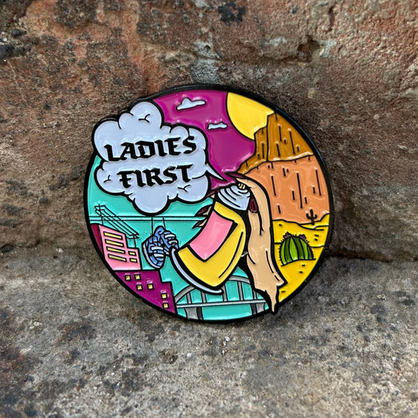 Ladies First pin