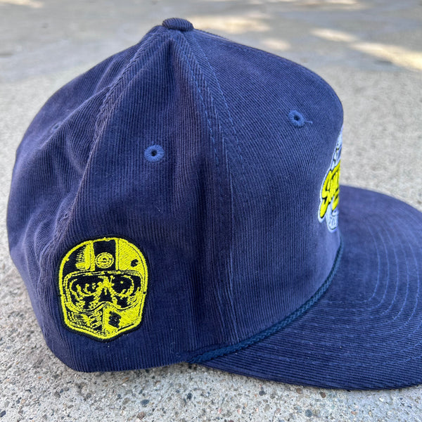 Smog City Corduroy Hat (blue/yellow)