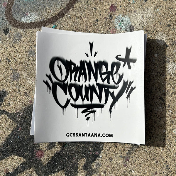 Orange County sticker (white)