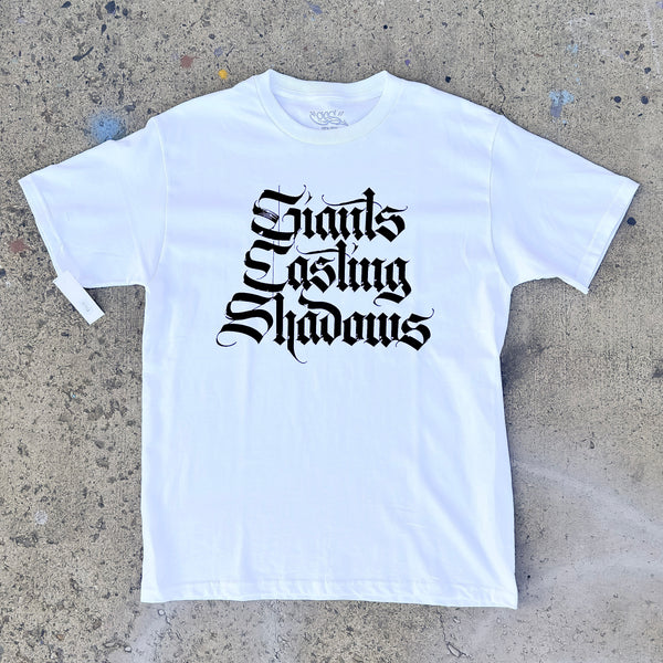 Script tee (white) - GCS Clothing