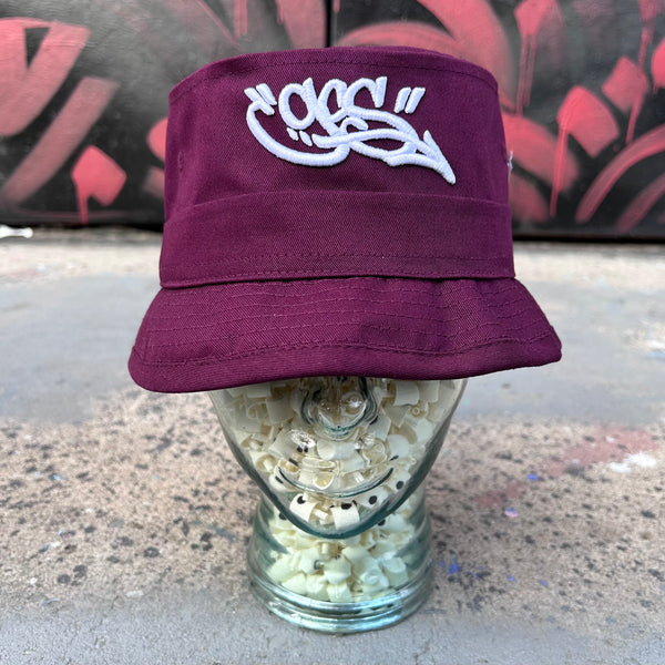 GCS Logo bucket hat (burgundy) - GCS Clothing