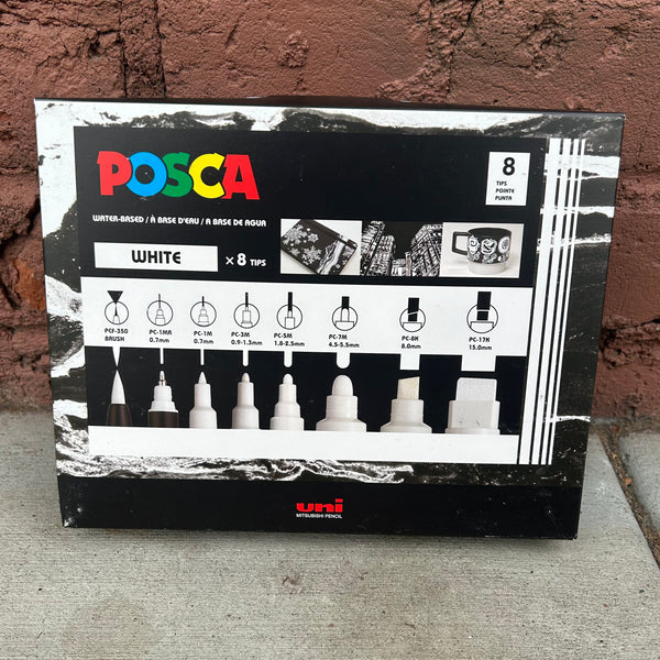 POSCA White 8pc set