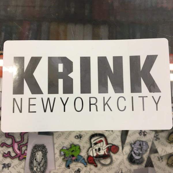 KRINK sticker (white) - GCS Clothing