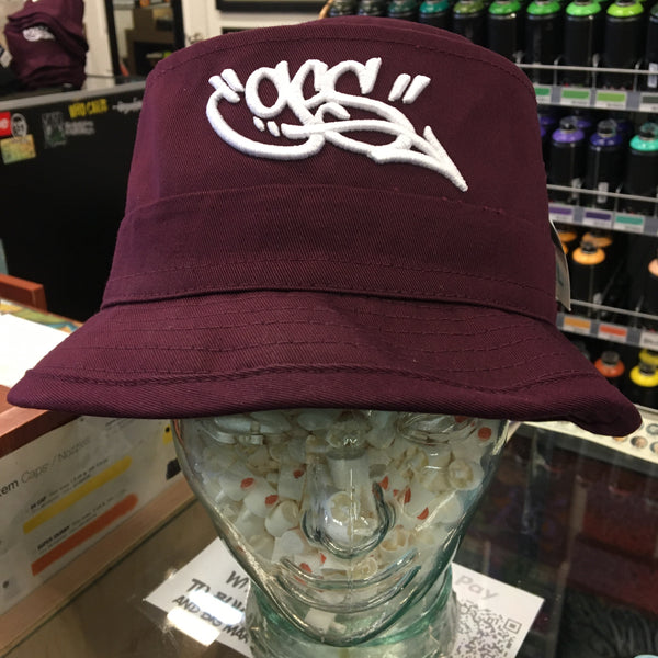 GCS Logo bucket hat (burgundy) - GCS Clothing