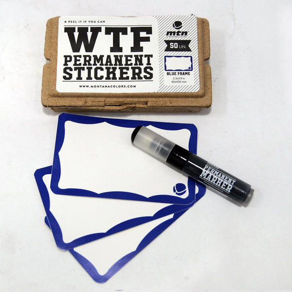 WTF Permanent Stickers (Blue Frame) - GCS Clothing